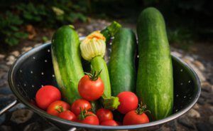 Tomaten und Zucchini für leckeres Low carb Essen