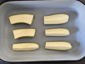 Zucchini Spalten für Low carb Rezept
